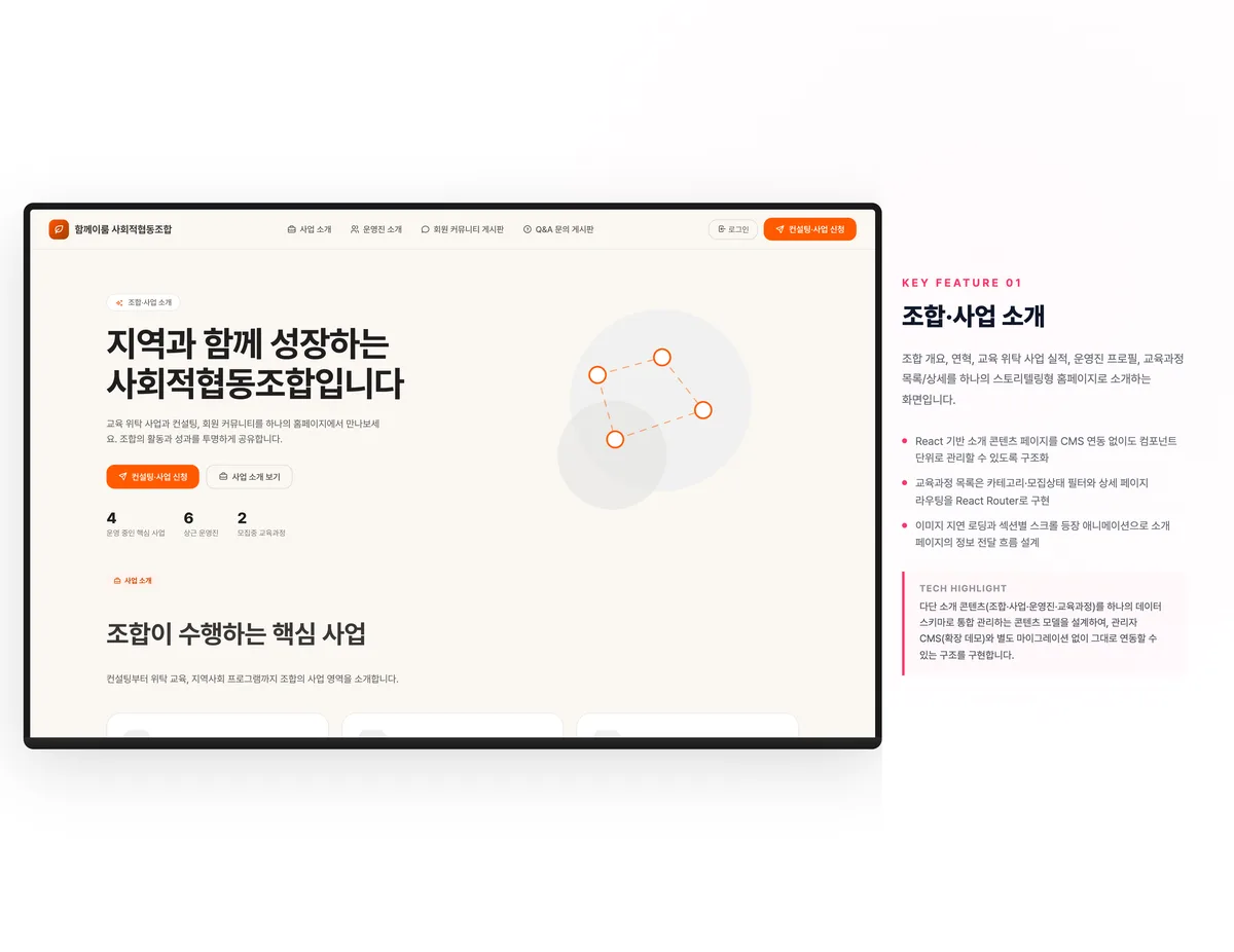 조합·사업 소개