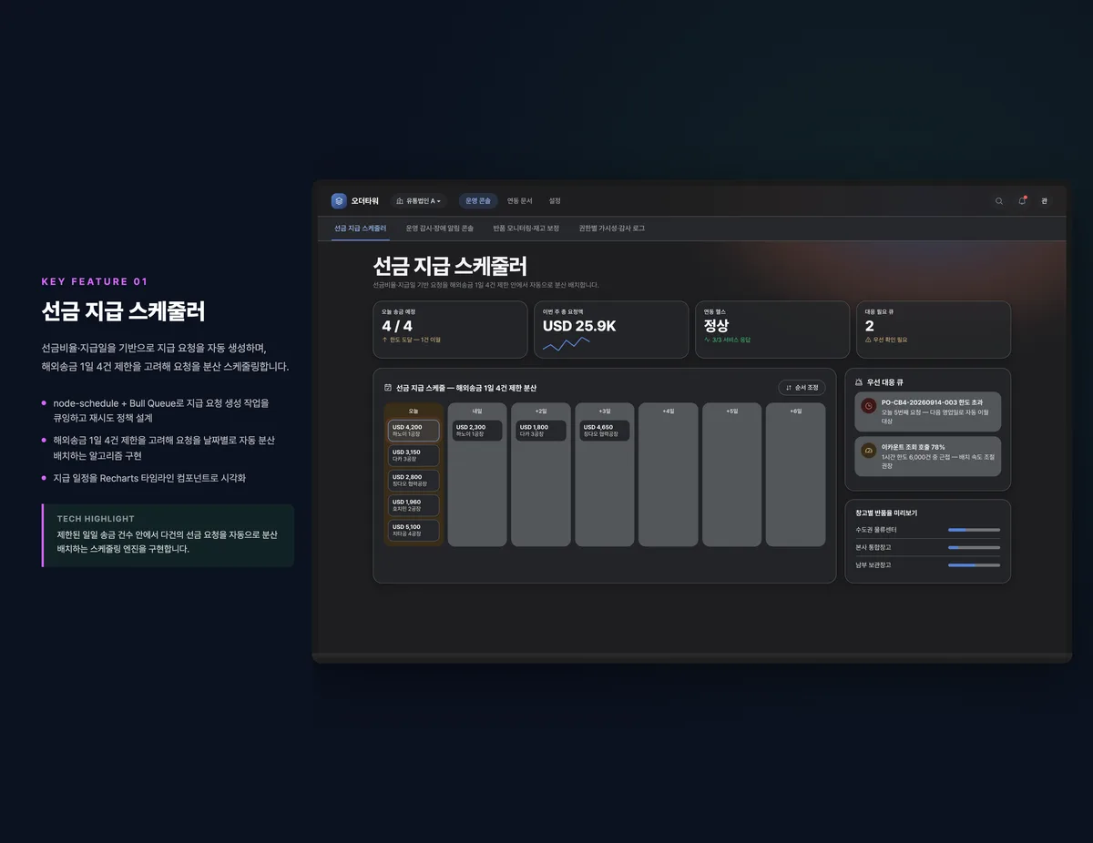 선금 지급 스케줄러