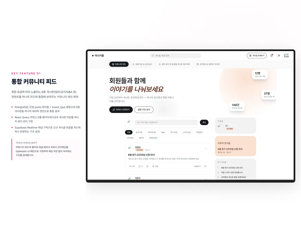 통합 커뮤니티 피드