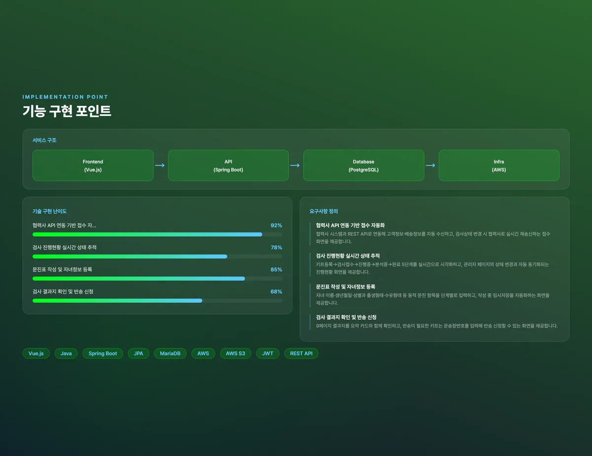 영유아 장내미생물 검사 신청 서비스