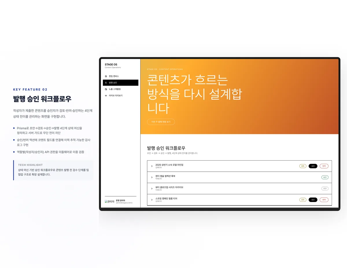 발행 승인 워크플로우