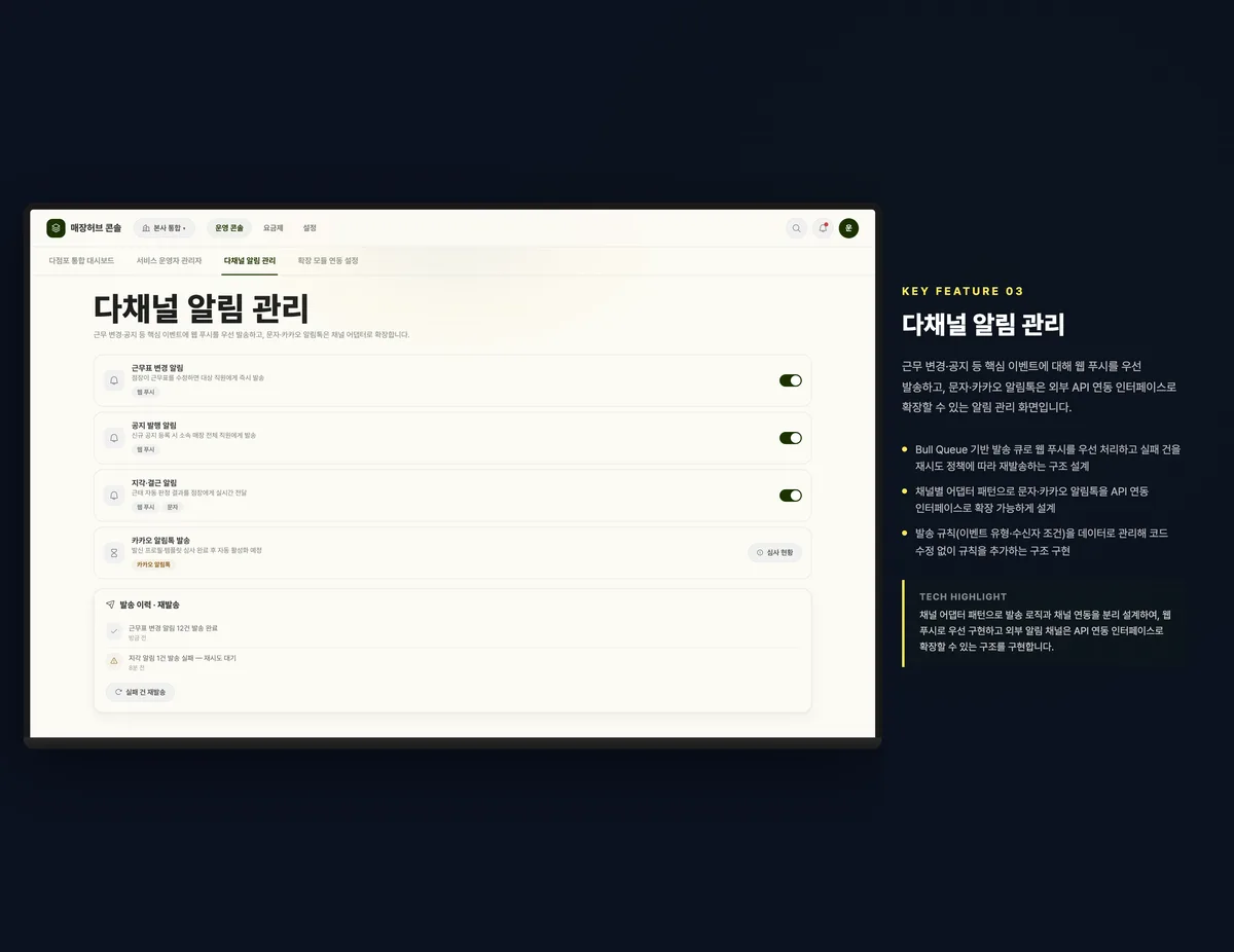 다채널 알림 관리
