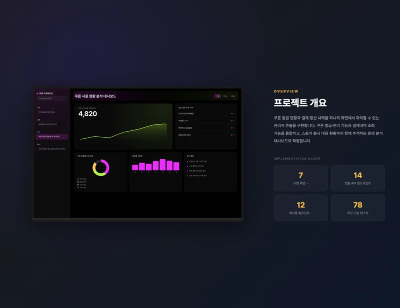 쿠폰·결제 통합 운영 관리 콘솔