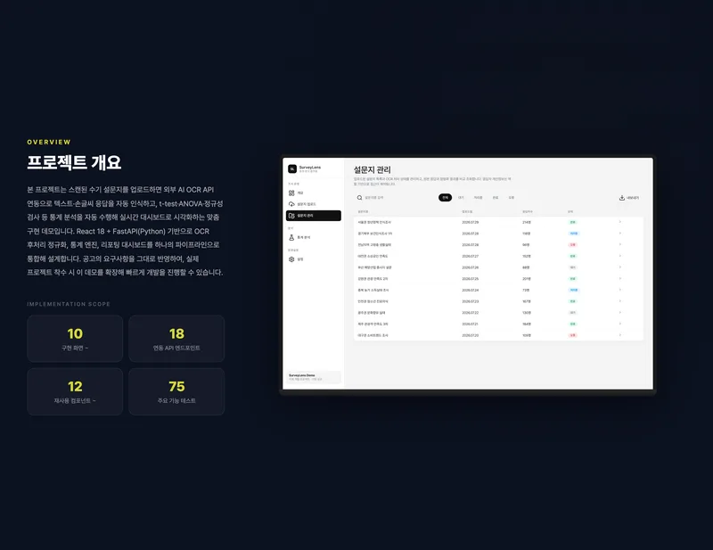 서베이렌즈 통계 분석 시스템