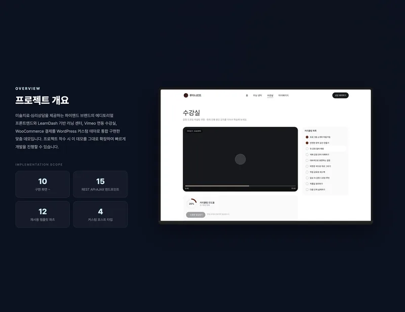 예술심리 프리미엄 브랜드 사이트·러닝 플랫폼
