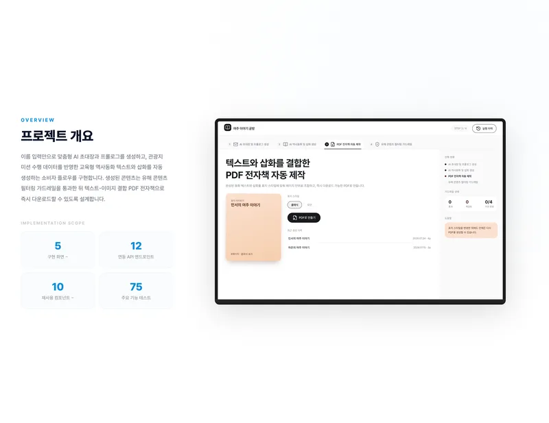 관광 미션 기반 AI 역사동화 생성 플랫폼