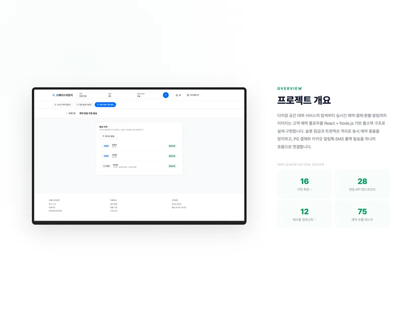 공간 대여 예약 플랫폼 화면 2