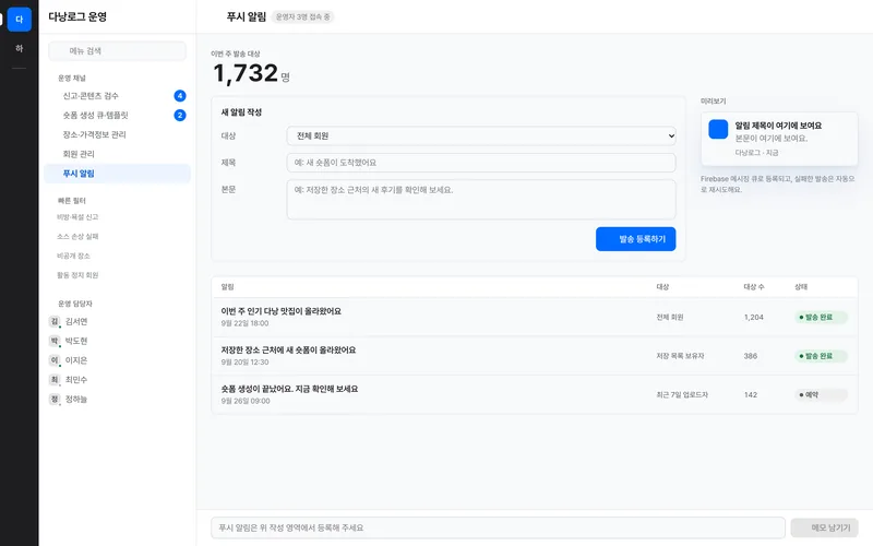 여행 숏폼 콘텐츠·장소 운영 백오피스 화면 3