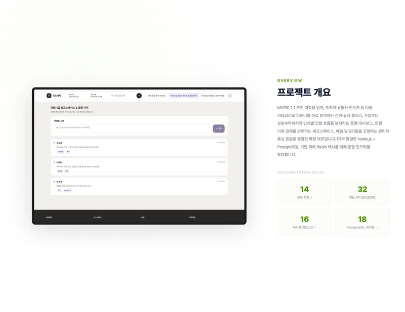 비즈매치 파트너 생태계 플랫폼 화면 2