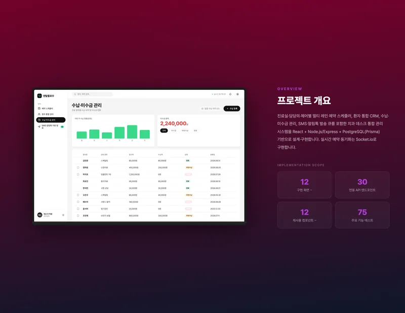 치과 데스크 통합 관리 시스템