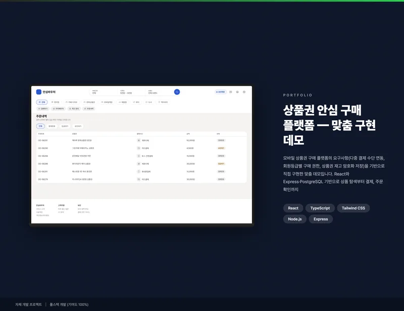 상품권 안심 구매 플랫폼 화면 1