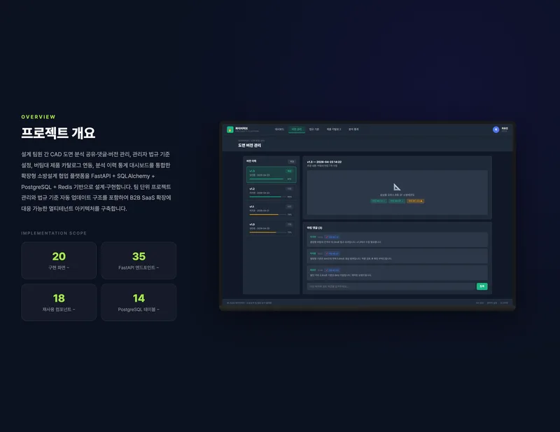 파이어허브 소방설계 팀 협업 분석 플랫폼