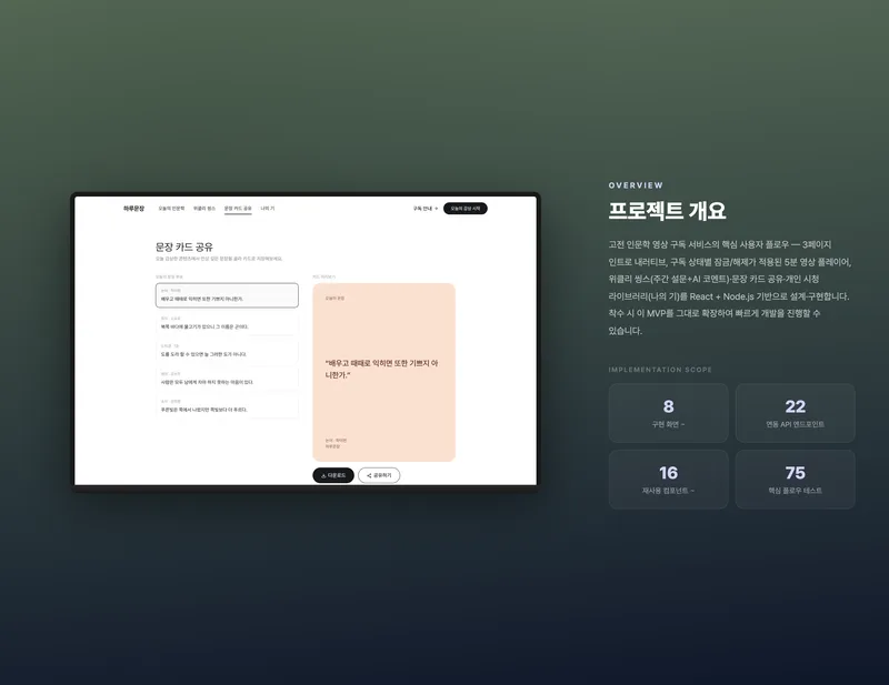 고전 인문학 영상 구독 플랫폼
