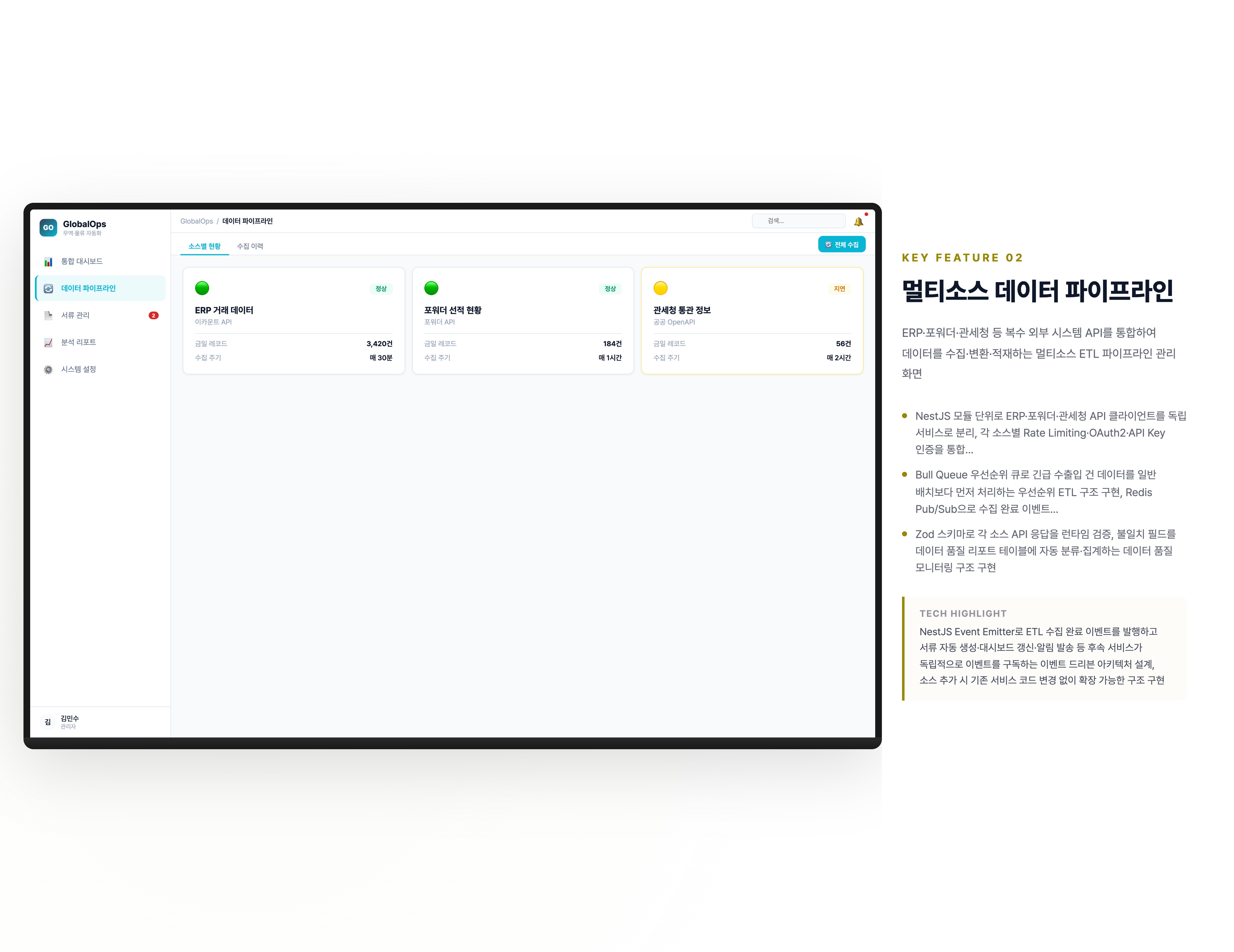 물류 통합 데이터 자동화 플랫폼